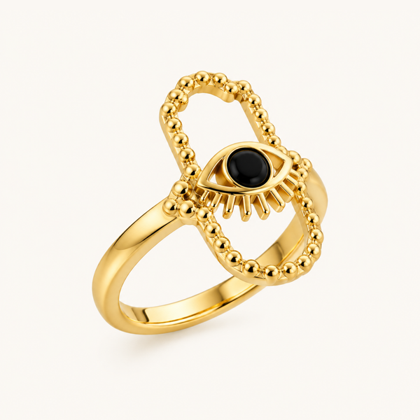 Evil Eye Ring - 18k Gold (Demi Fine)