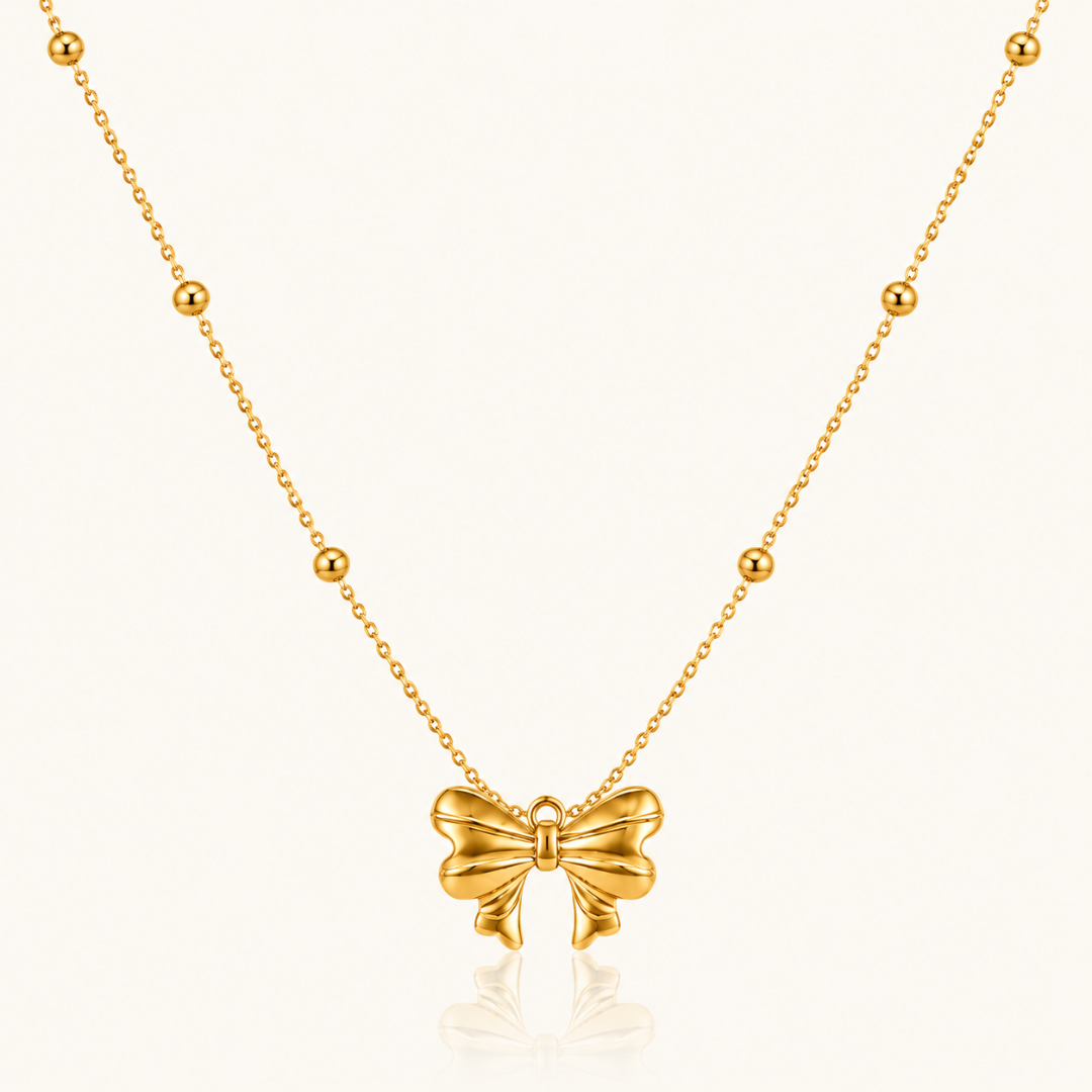 Bow Muse Necklace - 18K Gold (Demi Fine)