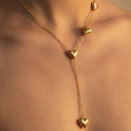 Heart Trail Necklace - 18K Gold (Demi Fine)