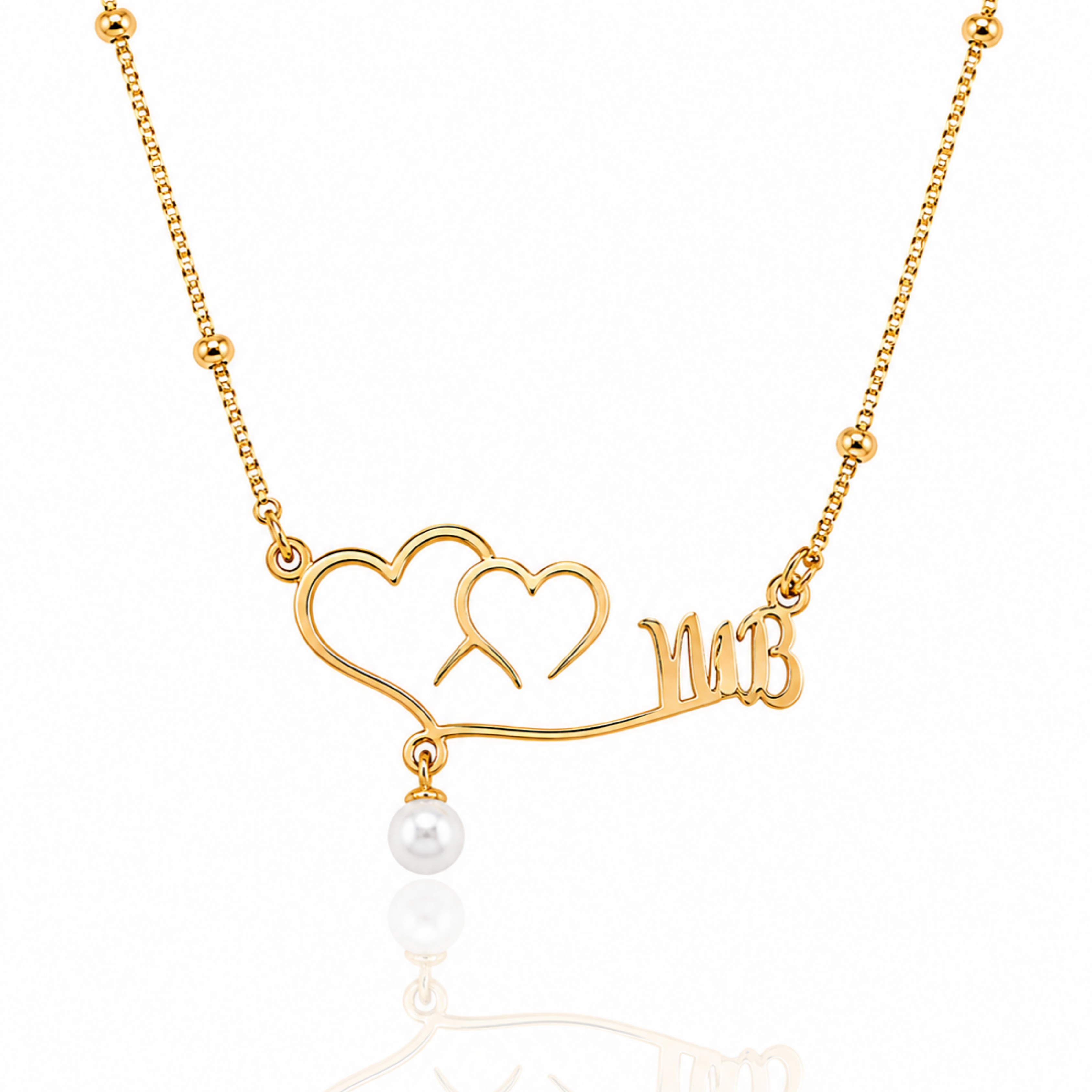 Heart Duo Name Necklace