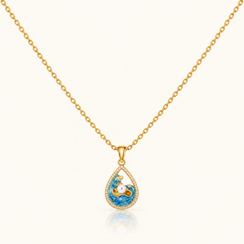 Ocean Pearl Necklace - 18 Carat Gold (Demi Fine)