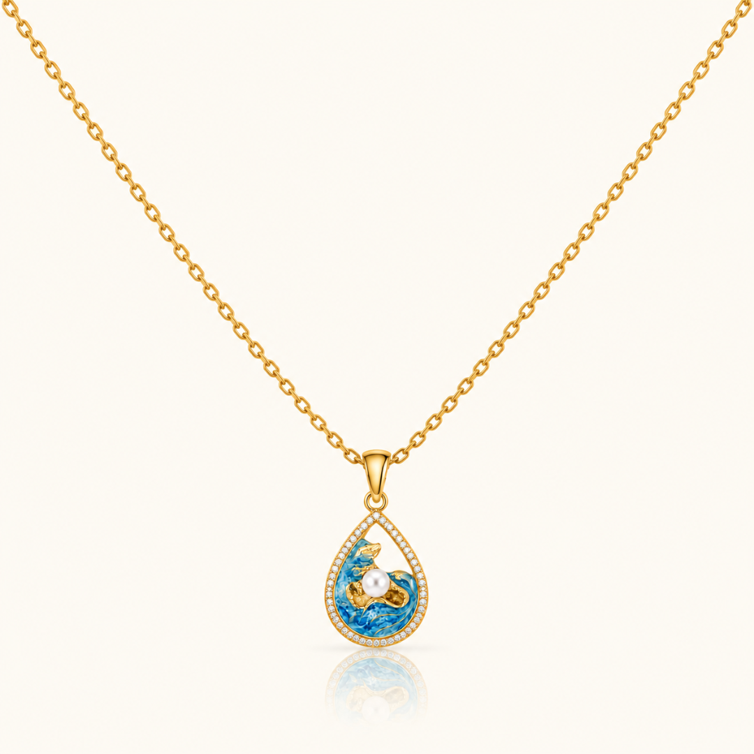 Ocean Pearl Necklace - 18 Carat Gold (Demi Fine)