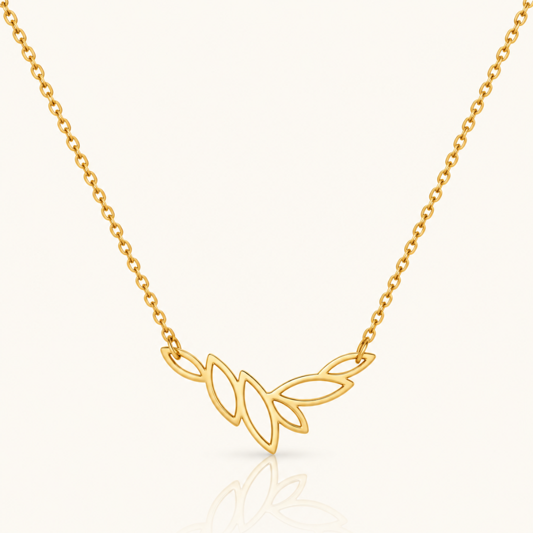Lotus Grace Necklace - 18k Gold (Demi Fine)