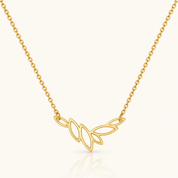 Lotus Grace Necklace - 18k Gold (Demi Fine)