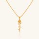Golden Rose Name Necklace