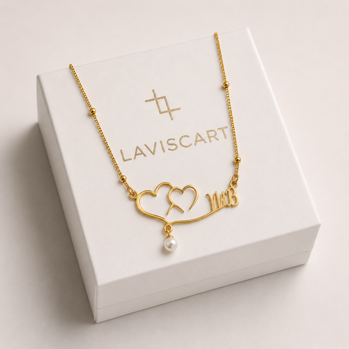Heart Duo Name Necklace