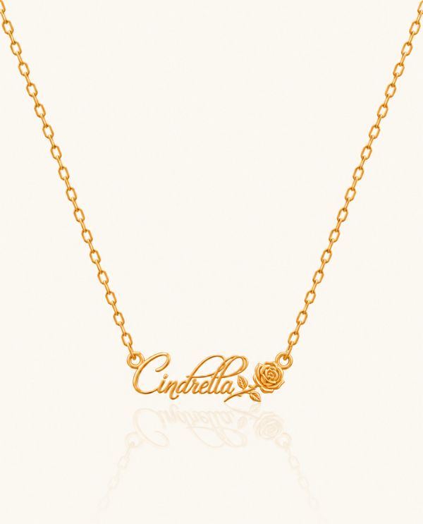 Rose Whisper Name Necklace