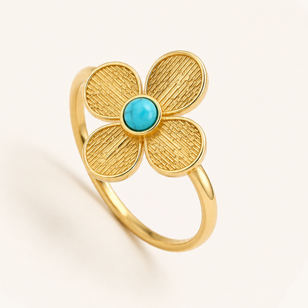 Blue Bloom Ring -18k Gold (Demi Fine)