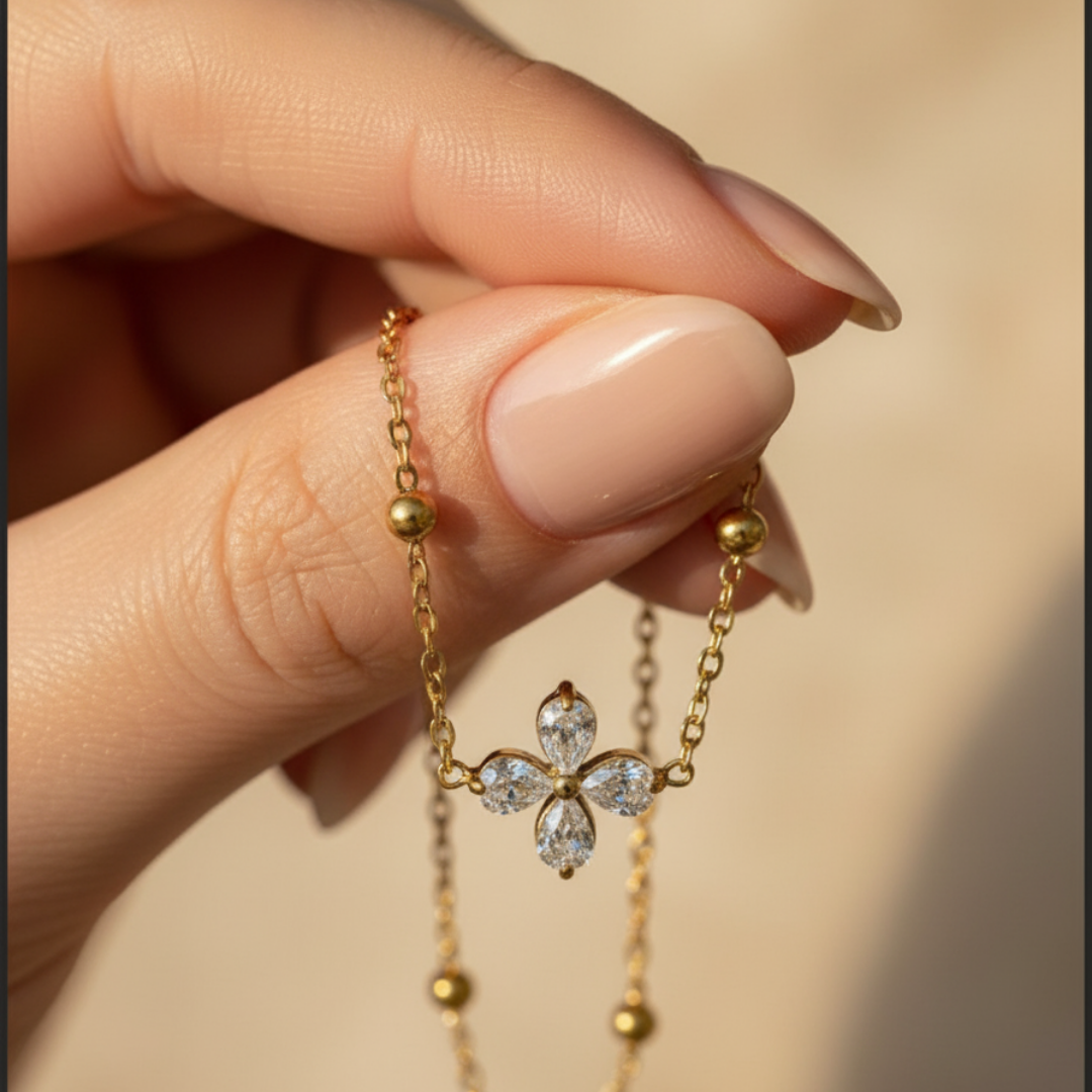 Zircon Accents 18K Gold-Plated Necklace