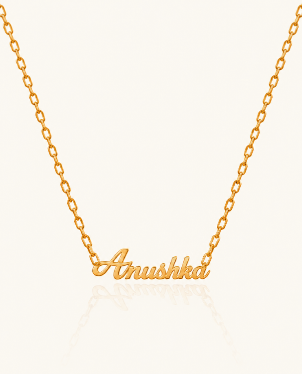 Gold-Plated Custom Name Necklace
