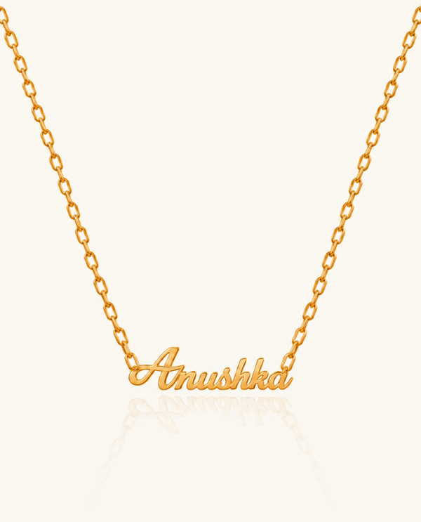 Gold-Plated Custom Name Necklace