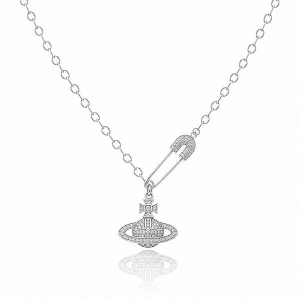 Celestial Punk Safety Pin Necklace