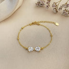 Diamond Bow Bracelet - 18k Gold (Demi Fine)