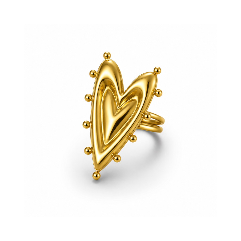 Multi-Heart Charm Ring