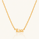 Gothic Gold Name Necklace
