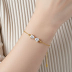 Diamond Bow Bracelet - 18k Gold (Demi Fine)