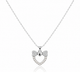 Silver Sweetheart Bow Necklace