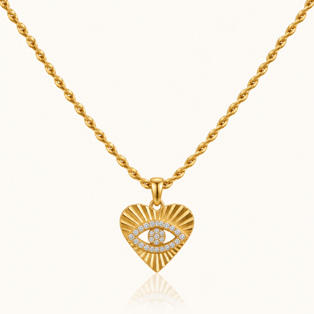 Evil Heart Necklace - 18K Gold (Demi Fine)
