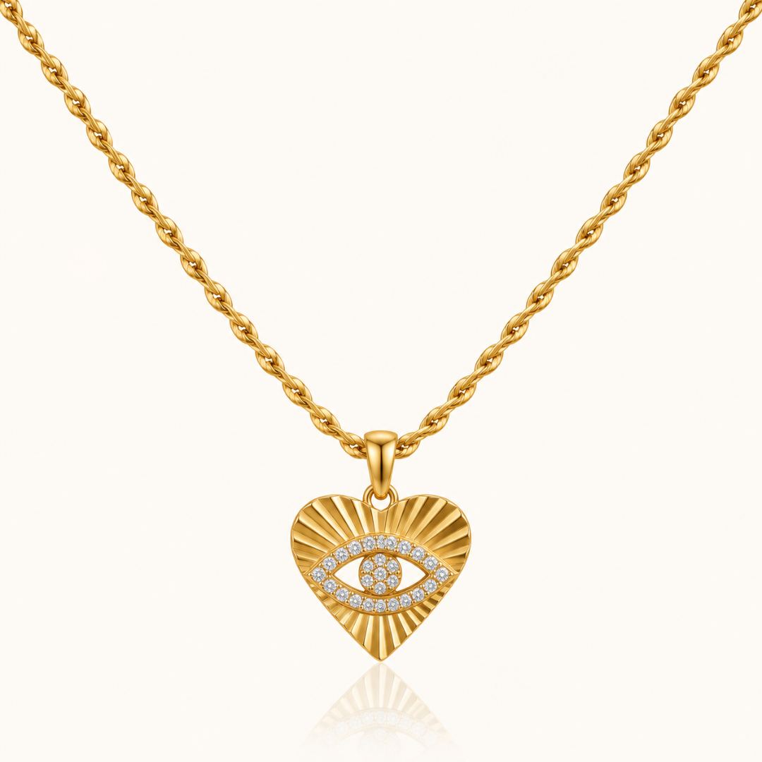 Evil Heart Necklace - 18K Gold (Demi Fine)