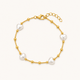 Pearl Hearts Bracelet - 18k Gold (Demi Fine)