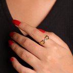 Braided Link Ring - 18k Gold (Demi Fine)