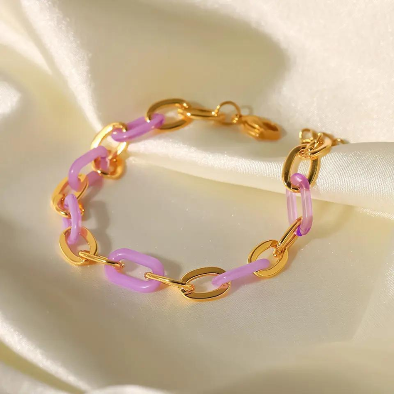 18K Gold Plated Elegance pink Bracelet