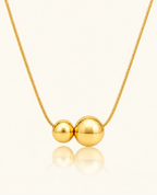 Twin glow Necklace - 18K Gold ( Demi Fine )