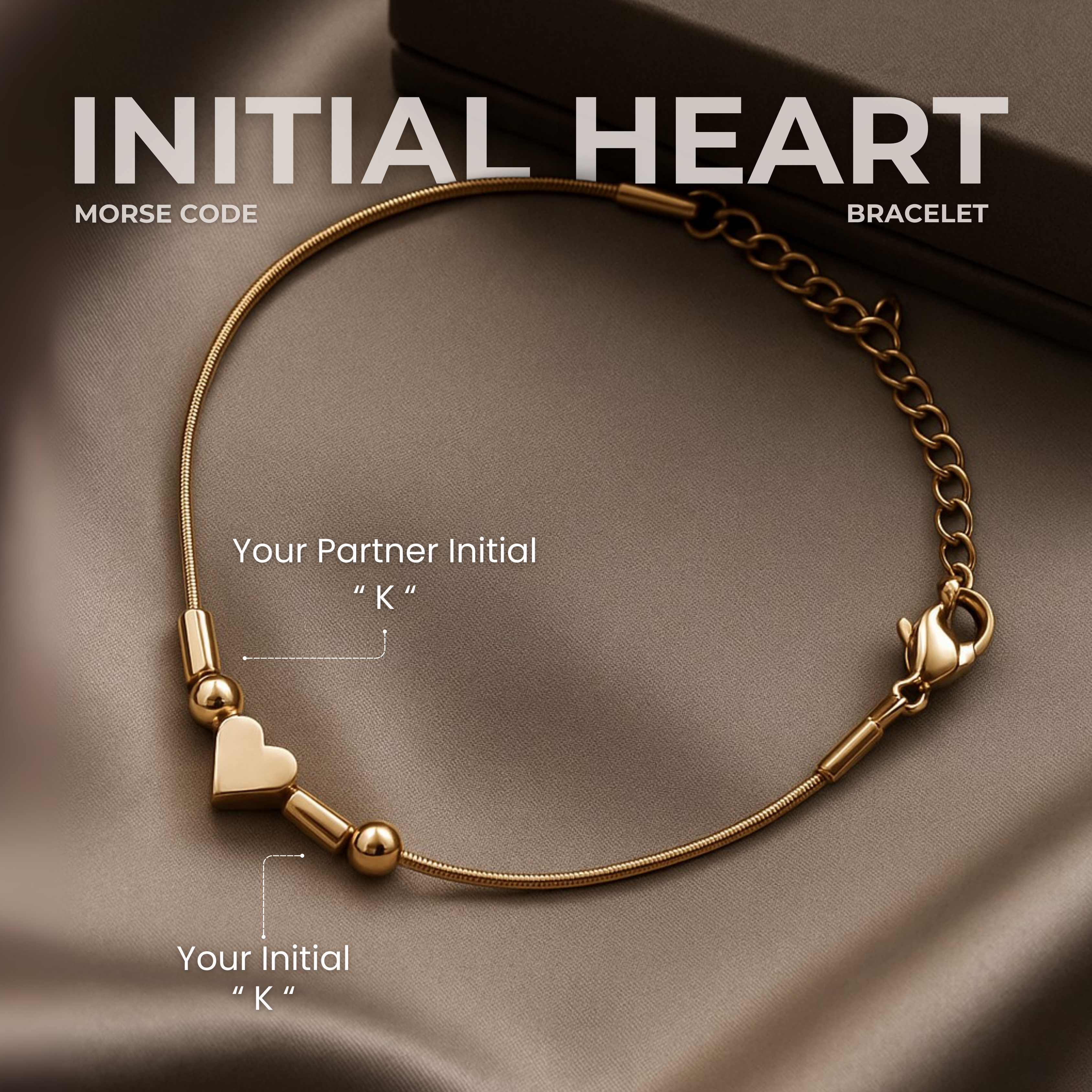 Couple Initial: Morse Code Bracelet