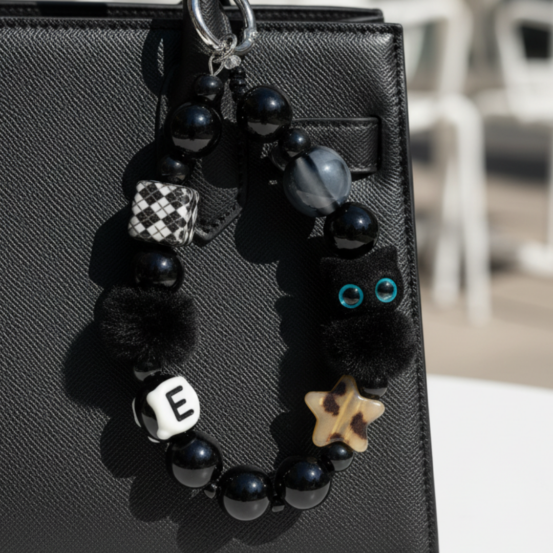 Midnight Kitty Charm Loop