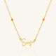 Cursive Name Necklace With Beaded Chain