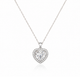 3D Heart Zircon Diamond Necklace
