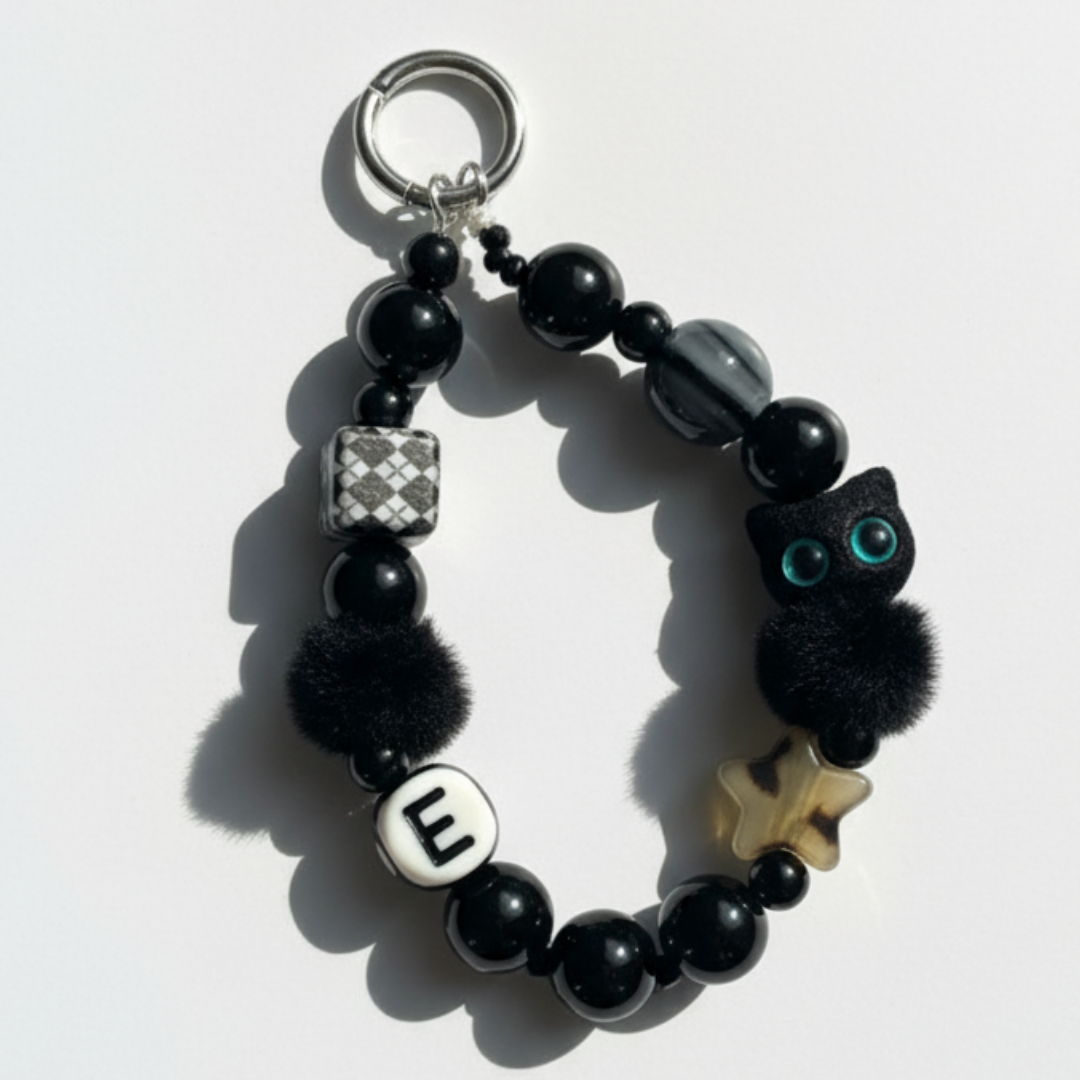 Midnight Kitty Charm Loop