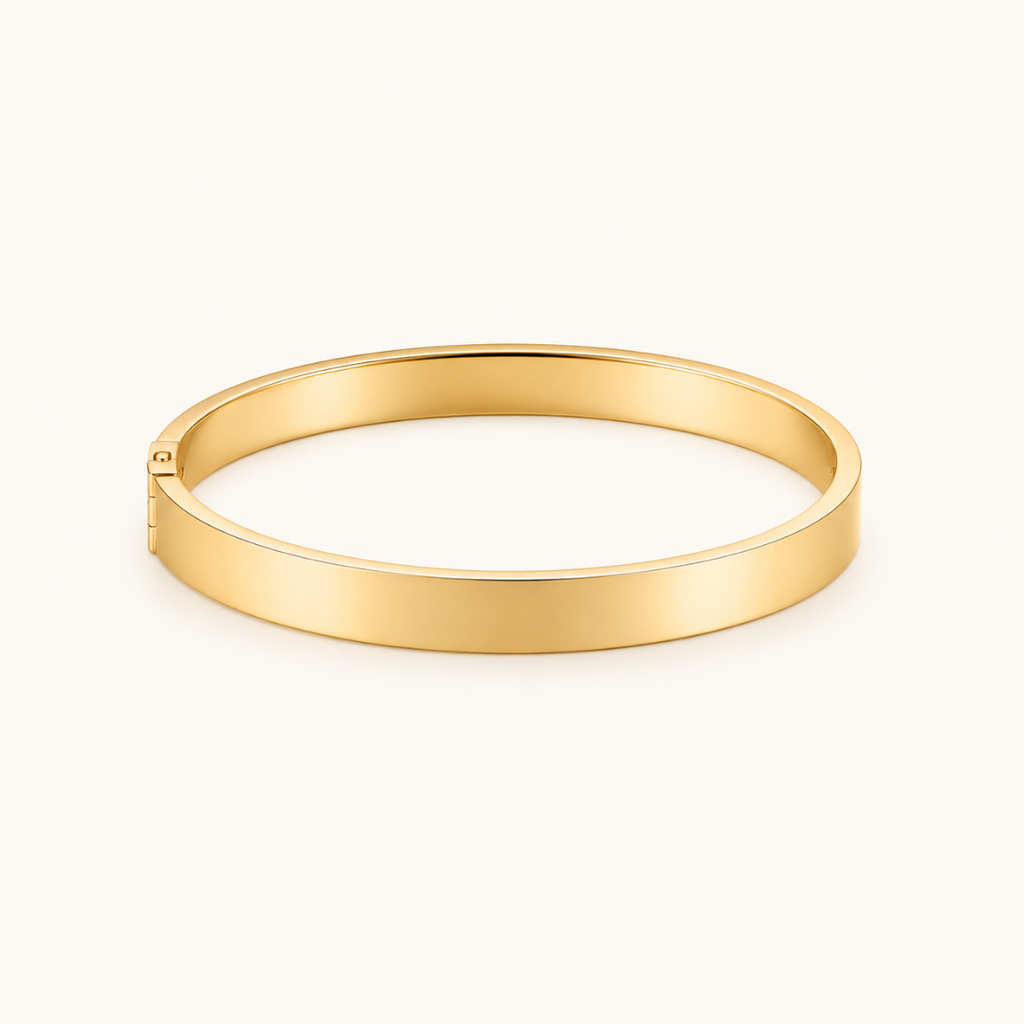 Classic Gold Kada - 18k Gold (Demi Fine)