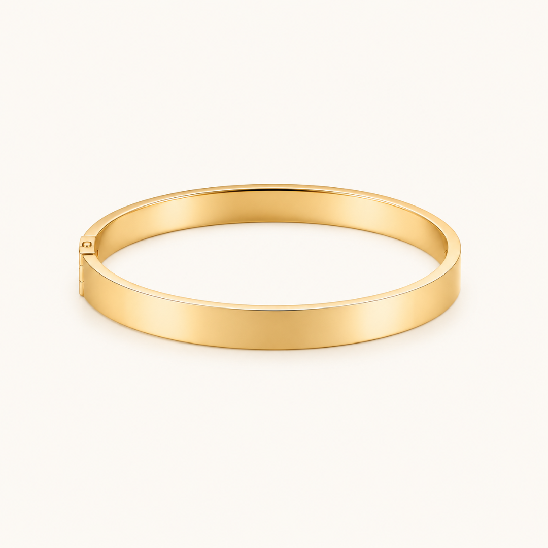 Classic Gold Kada - 18k Gold (Demi Fine)