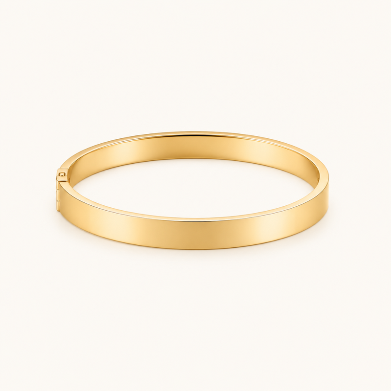 Classic Gold Kada - 18k Gold (Demi Fine)