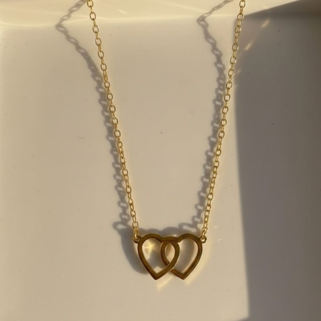 Two Hearts Pendant Necklace