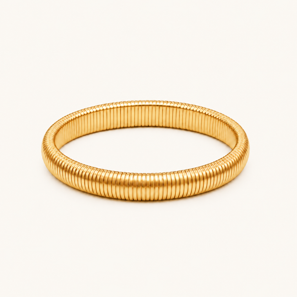 Golden Rib kada - 18k Gold (Demi Fine)