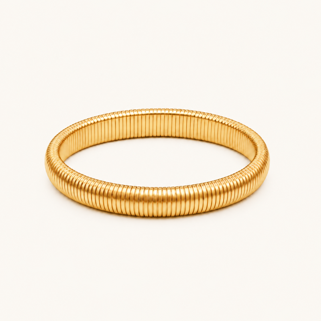 Golden Rib kada - 18k Gold (Demi Fine)