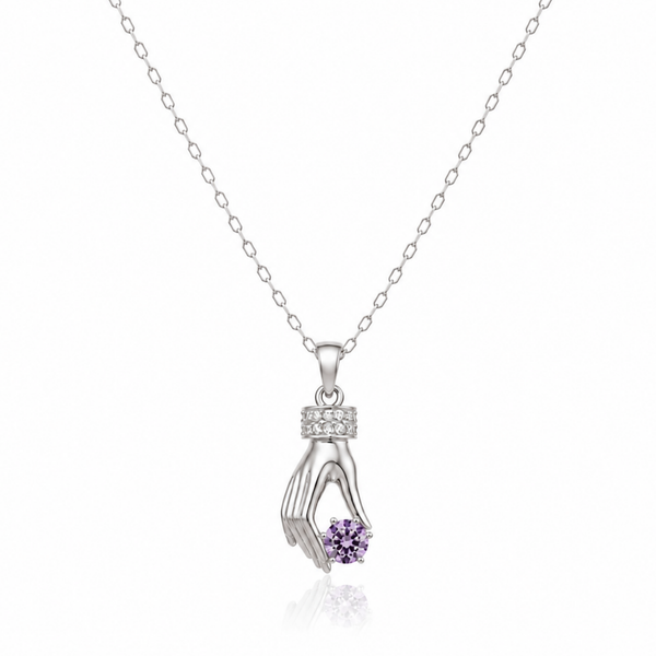 Ava Purple Zircon Diamond Necklace
