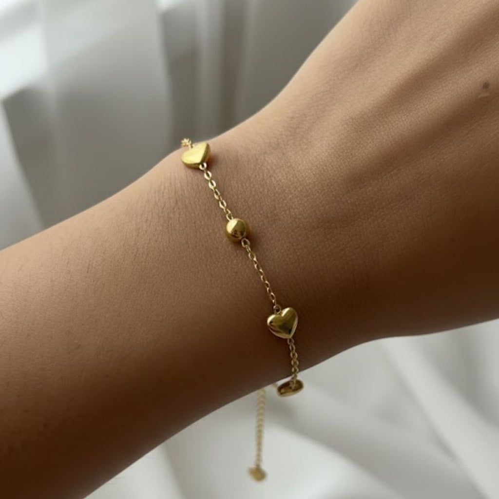 Light & Shadow Hearts Bracelet
