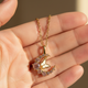 Crescent Moon With Butterfly Necklace