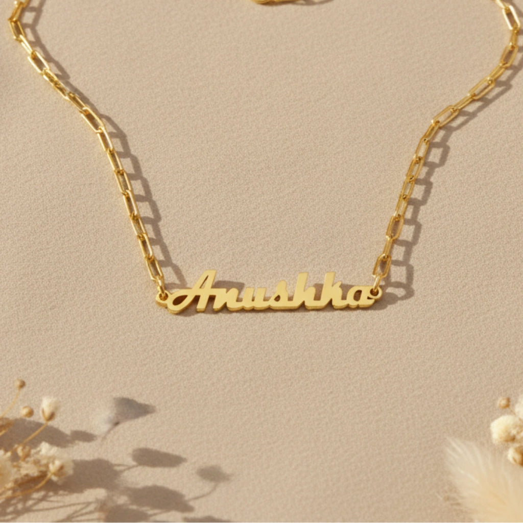 Gold-Plated Custom Name Necklace