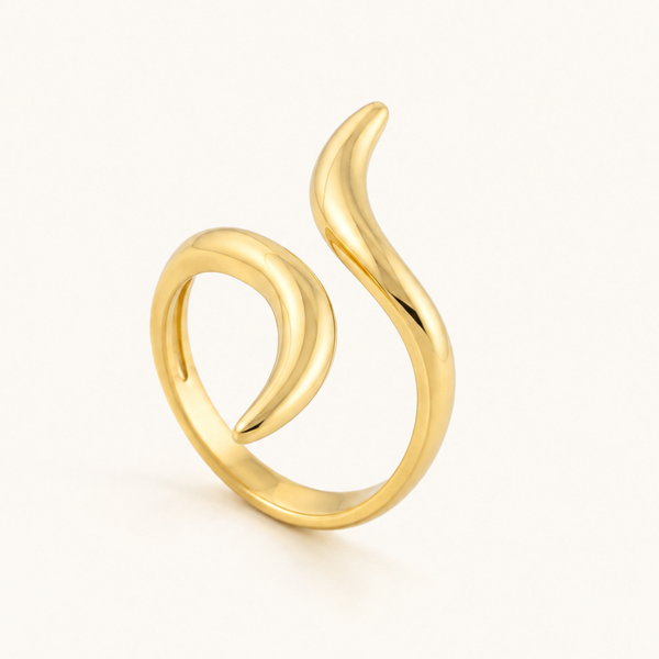 Swan flow ring - 18k Gold (Demi Fine)