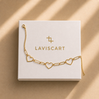 Golden Heart Trio Anklet