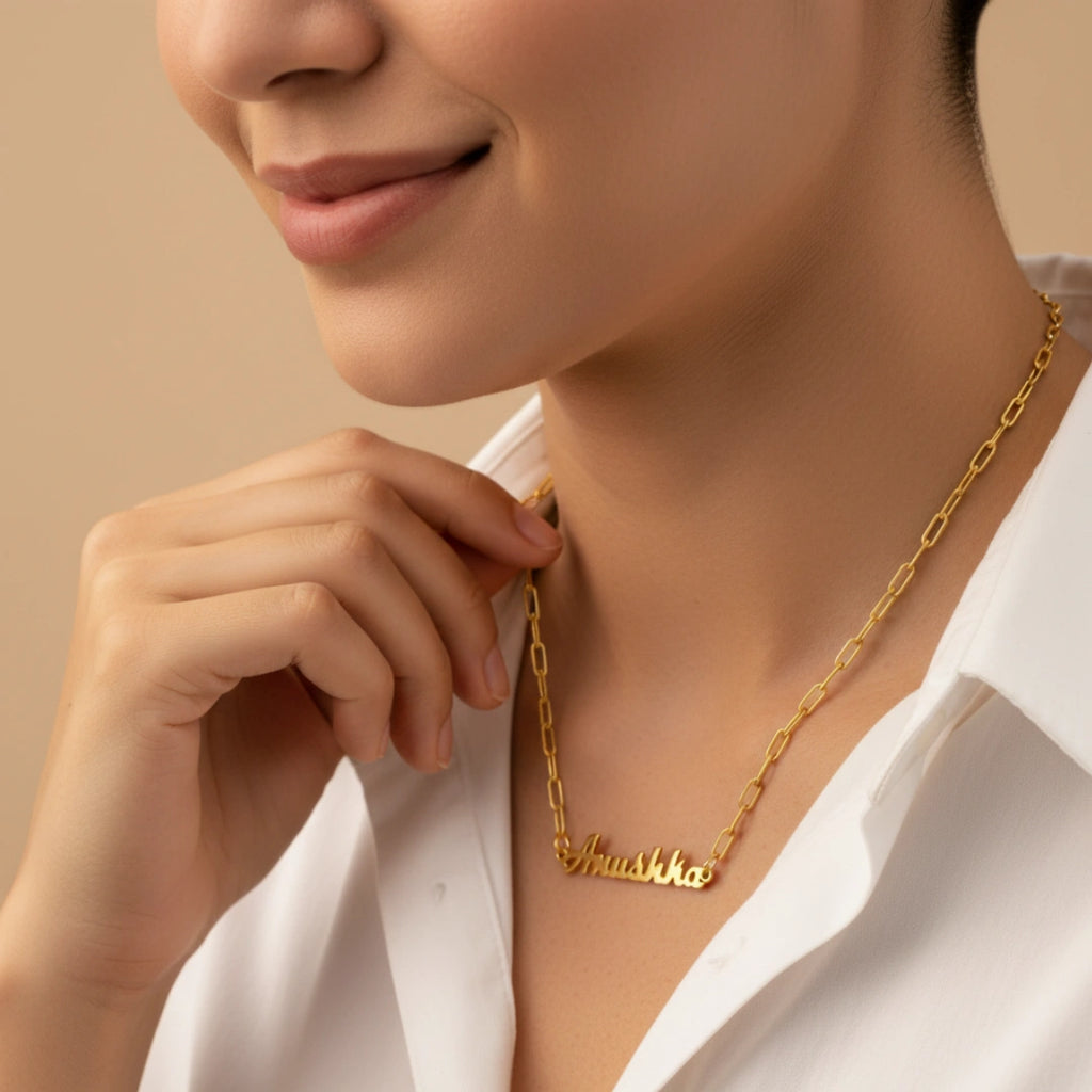 Gold-Plated Custom Name Necklace