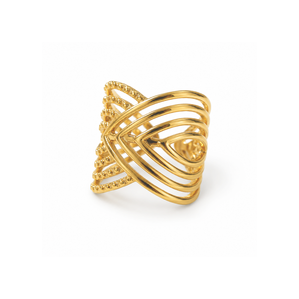 Golden Wave Ring