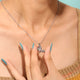 Multicolored Zircon Butterfly Necklace