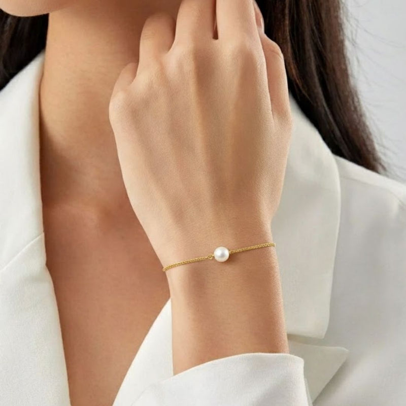 Golden Glow Pearl Bracelet