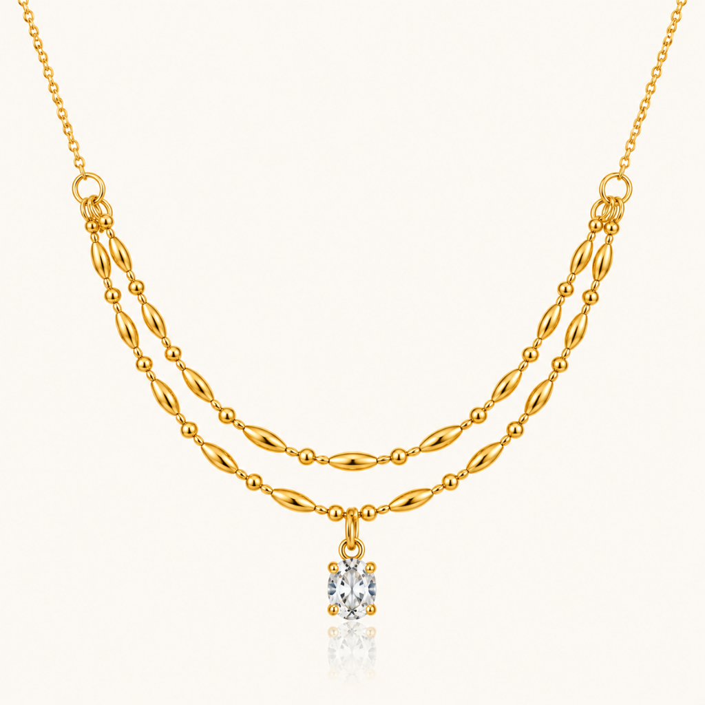 Zircon Muse Necklace - 18K Gold (Demi Fine)