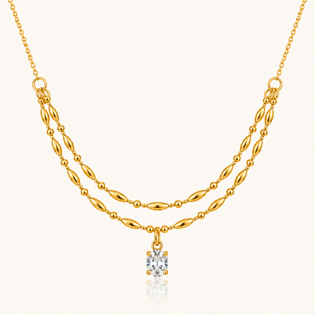 Zircon Muse Necklace - 18K Gold (Demi Fine)